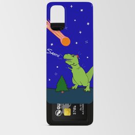 funny santasaurus rex apocalypse christmas Android Card Case