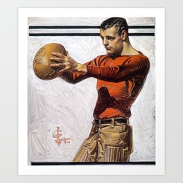 Football Player, 1912 by Joseph Christian Leyendecker Art Print