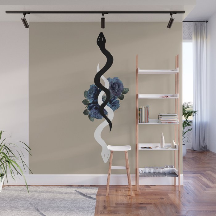 Yin Yang Snake Glam #1 #wall #art #society6 Wall Mural