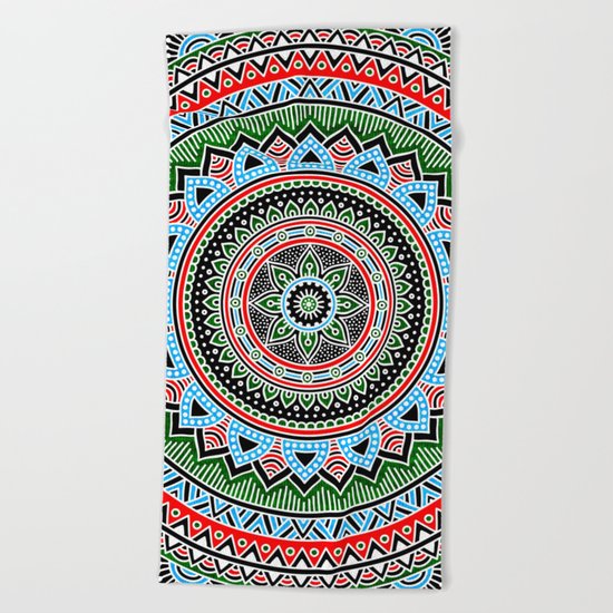 Hippie Mandala 14 Beach Towel