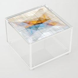 Abstract Mid Century Scandinavian Sun Rays Acrylic Box