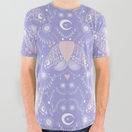Moth Lilac All Over Graphic Tee