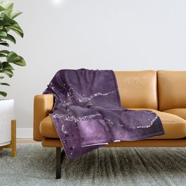 Purple Starry Agate Texture 02 Throw Blanket