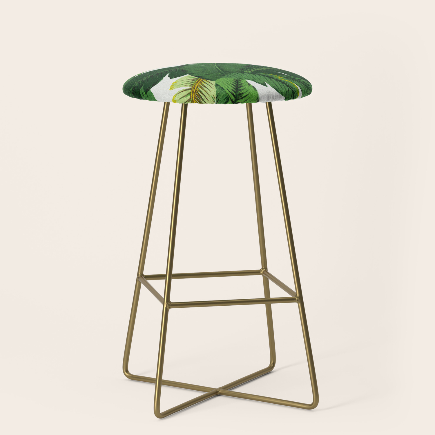 Banana Leaf Palms Bar Stool By Huntleigh Society6