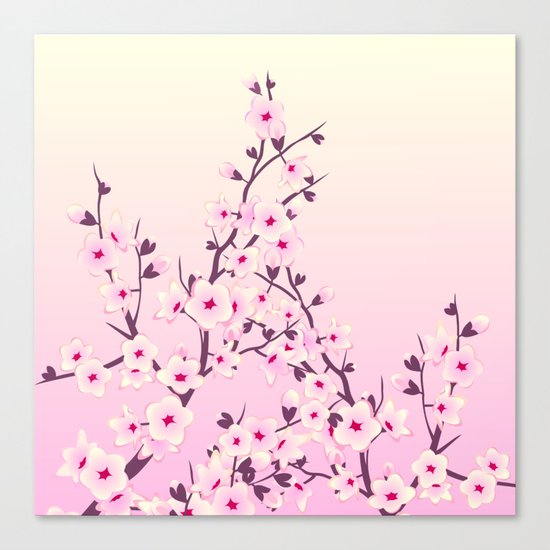 Cherry Blossoms Pink Canvas Print