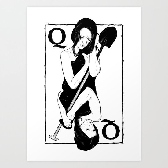 Queen of Spades Art Print