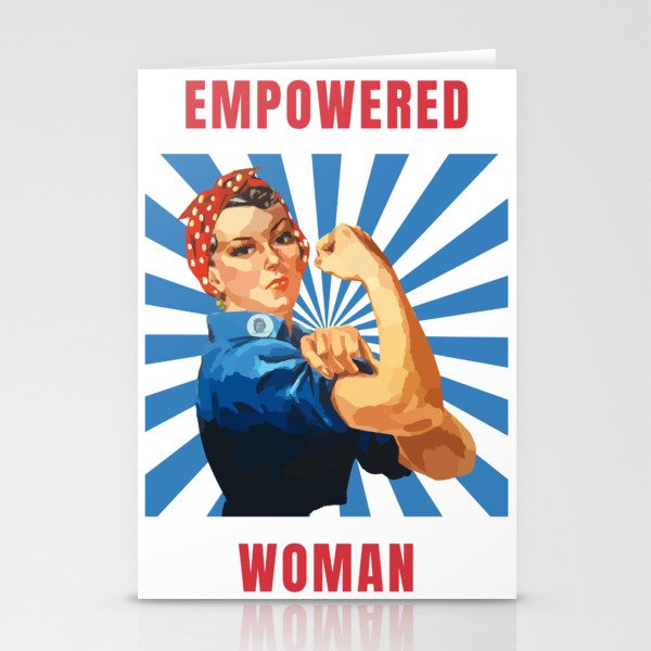 Empowered Woman | Rosie the Riveter Retro Comic Art Stationery Cards