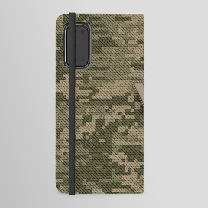 Personalized Y Letter on Green Military Camouflage Army Design, Veterans Day Gift / Valentine Gift / Military Anniversary Gift / Army Birthday Gift  Android Wallet Case