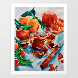 Naranjas de Verano Art Print