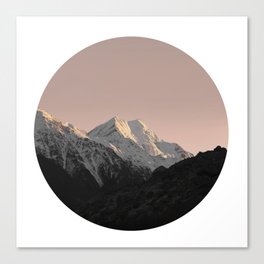 Mountain Series - Mount Cook Circle Canvas Print