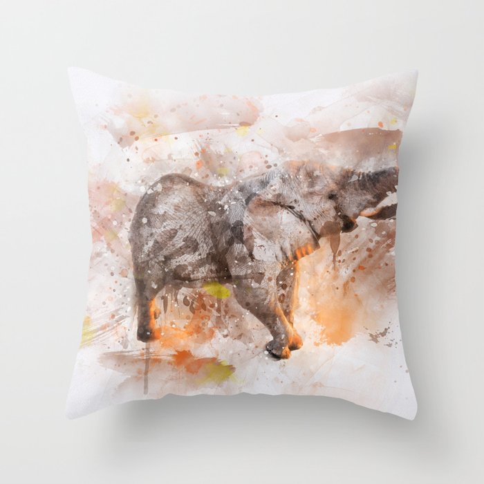 Elephant Throw Pillow