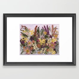 Pressed Flower English Garden Framed Art Print