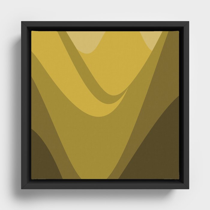 Yellow mustard valley Framed Canvas
