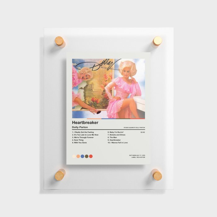 Dolly Parton - Heartbreaker Album Poster Floating Acrylic Print