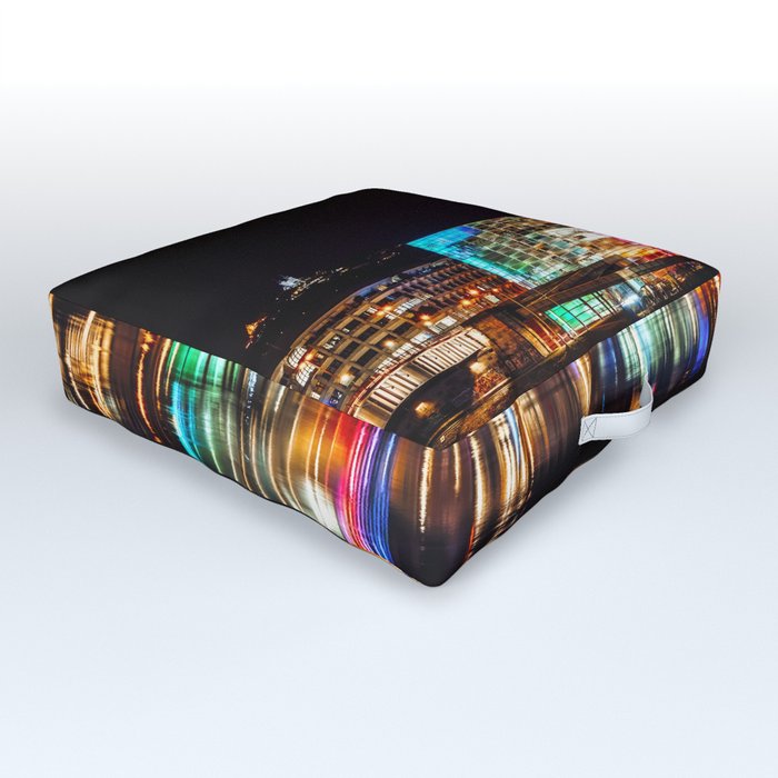 Linz by night Outdoor Floor Cushion