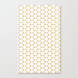 Yellow  and Beige Pyramid Pattern Canvas Print