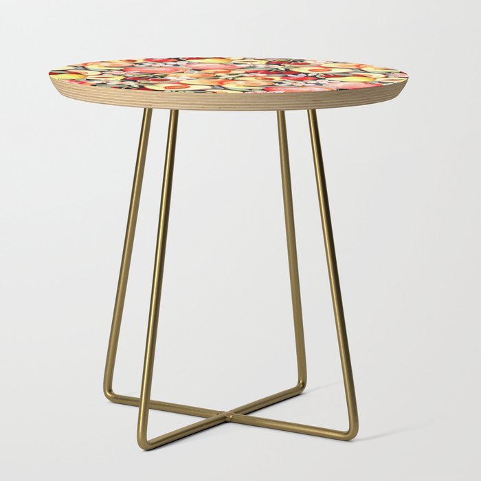 Vivid Stone Fruit on Black Side Table