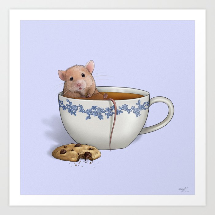 Cup Of Mouse  Art Print