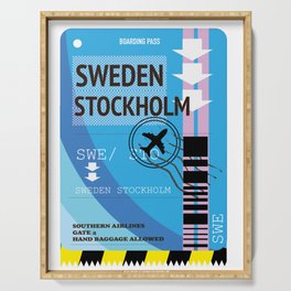 Sweden Stockholm travel ticket Serving Tray