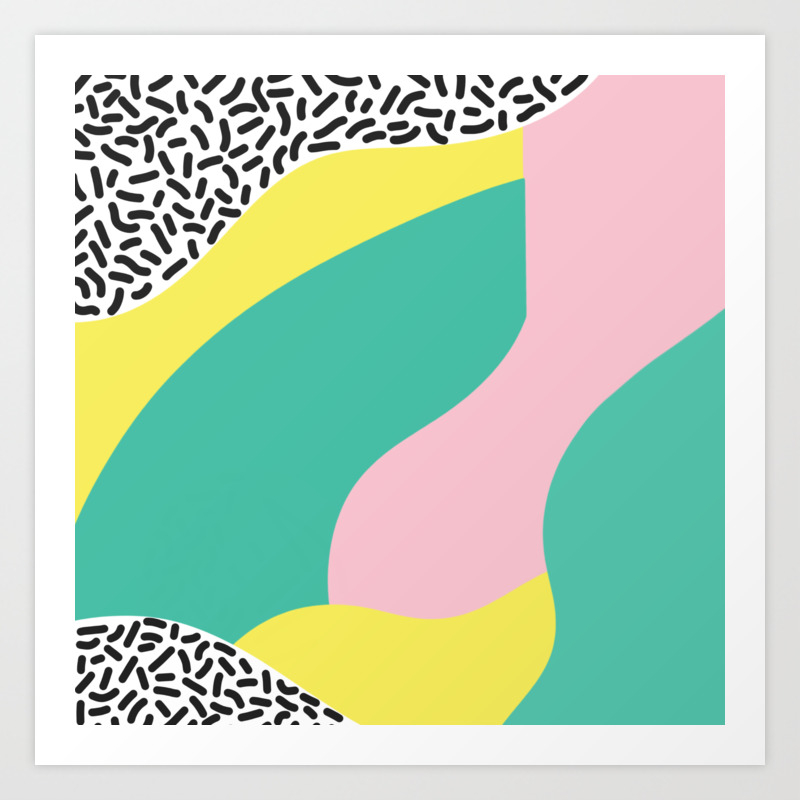 Multi Colour Pastel Memphis Pattern Design Art Print By Jasmwills Society6 In these designs for google pixel 2 by leta sobierajski, tonal teal is teamed with warm oranges and reds and soft pastel pink, which softens the pattern and enhances. multi colour pastel memphis pattern design art print by jasmwills