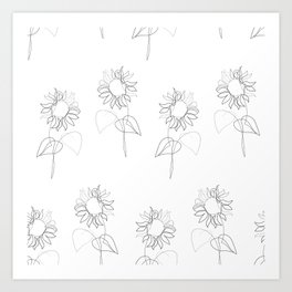sunny flowers Art Print