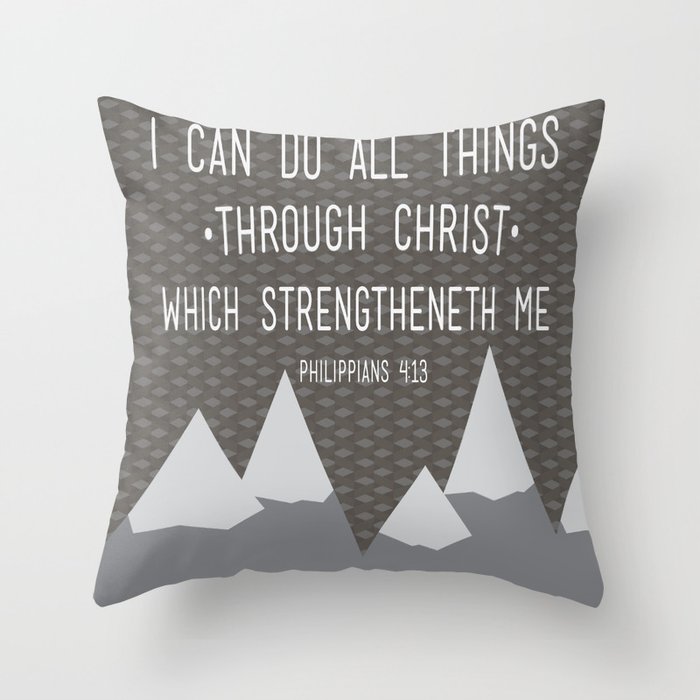I CAN // Philippians 4:13 Throw Pillow
