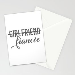 Engagement Announcement Fiancée Stationery Card