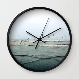 Ocean City Seagulls in Flight Wall Clock
