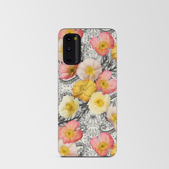 Collage of Poppies and Pattern Android Card Case