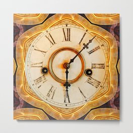 Traditional antique clock face with Roman numerals shown in an ornate brass gilded frame  Metal Print | Second, Passageoftime, Measuretime, Timeout, Keeptime, Antique, Primetime, Timeflys, Futuretime, Hour 