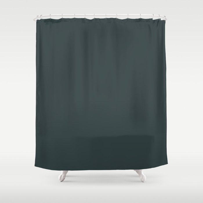 SALAMANDER Dark Green color Shower Curtain