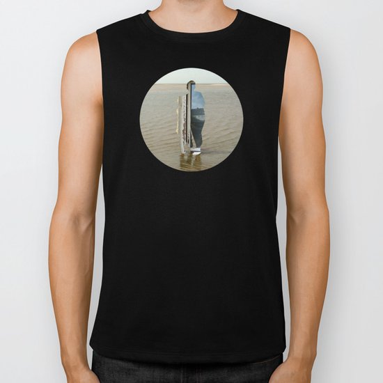 Sea Side Impression - Window Collage Biker Tank