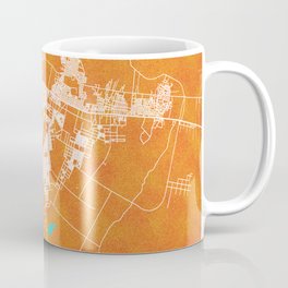 Nouakchott, Mauritania, Gold, Blue, City, Map Coffee Mug