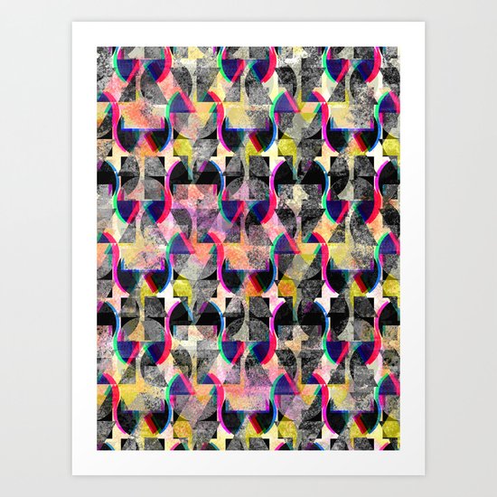 Busy Shapes Art Print