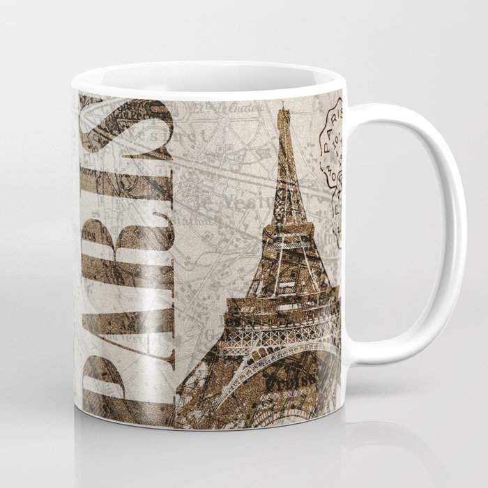 Vintage Paris eiffel tower illustration Coffee Mug