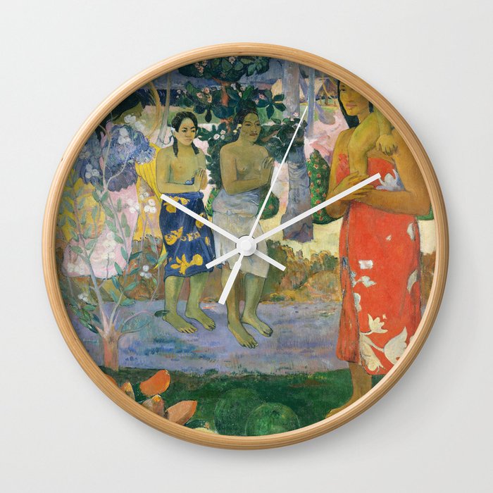Hail Mary (Ia orana Maria) by Paul Gauguin Wall Clock