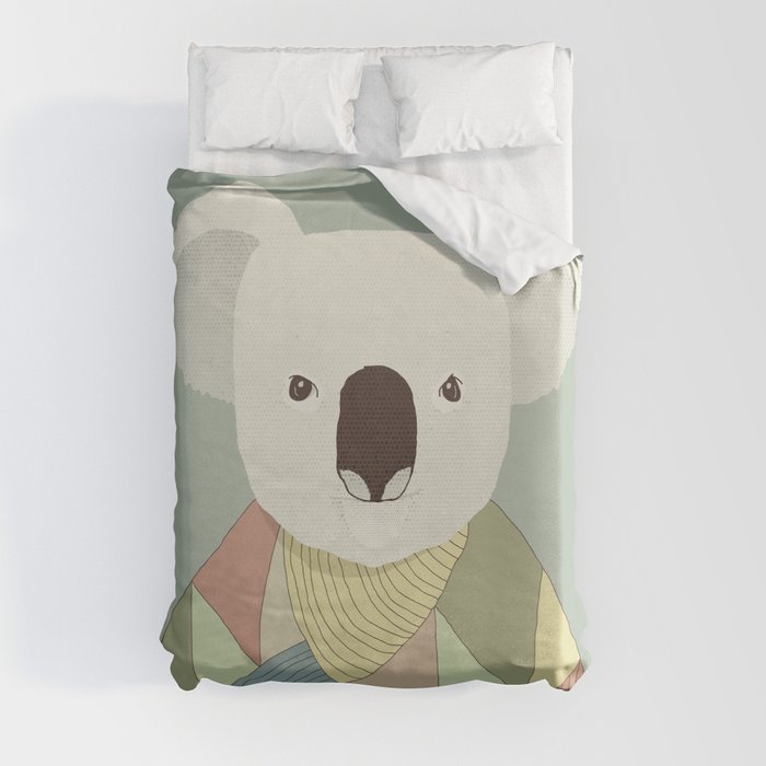 Whimsical Koala II Duvet Cover