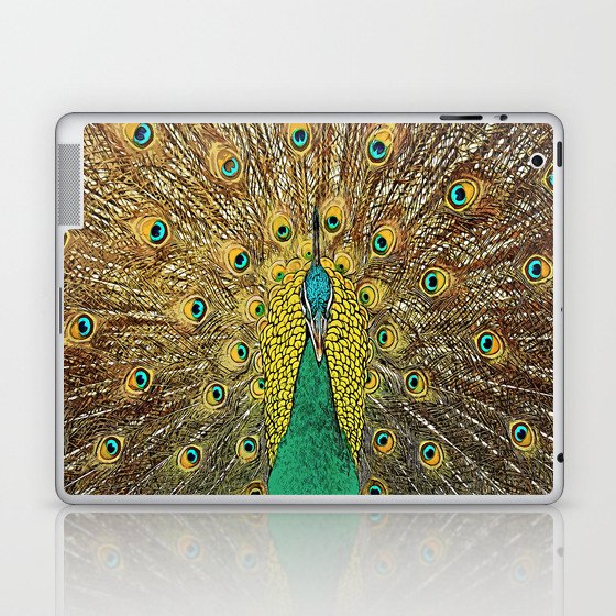 Lovely peacock color art Laptop & iPad Skin