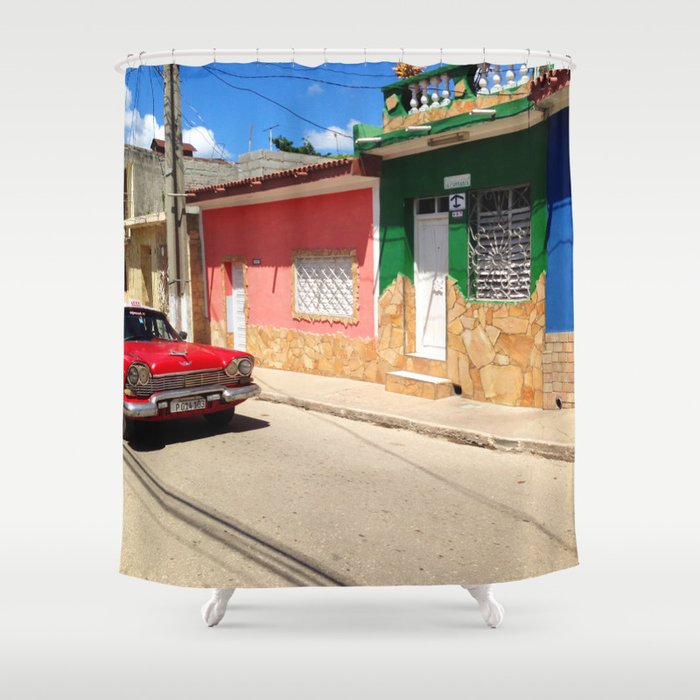 Cars in Cuba Shower Curtain