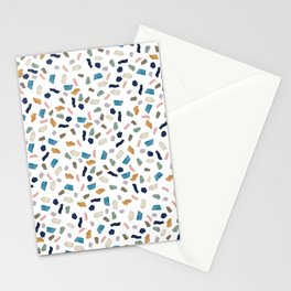 Terrazo Texture - Blue and Earth tones Stationery Cards