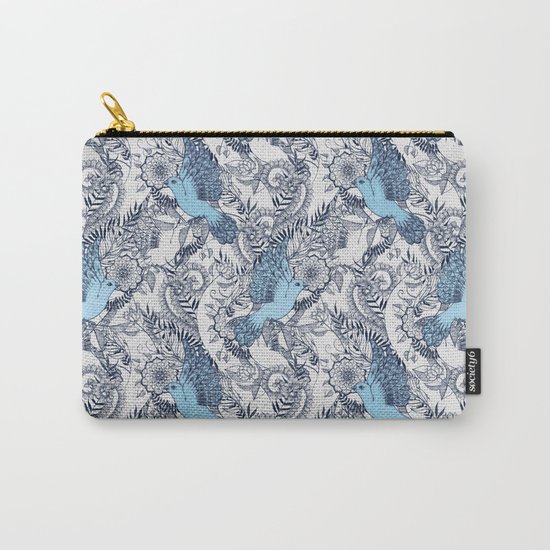 Flight of Fancy - navy, blue, grey Carry-All Pouch