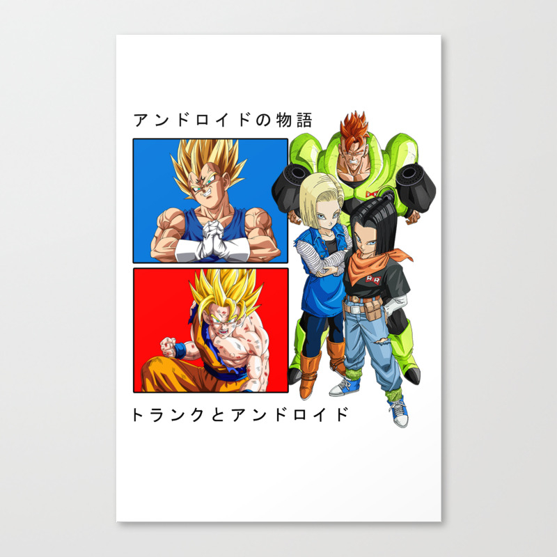 Goku and Vegeta Android Saga Canvas Print by Anime-Styles | Society6