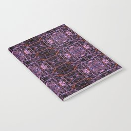 Liquid Light Series 63 ~ Purple & Orange Abstract Fractal Pattern Notebook
