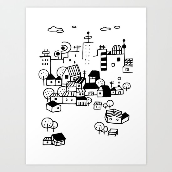 little city Art Print