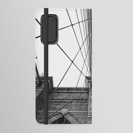 Brooklyn Bridge Minimalist | Black and White Photography Android Wallet Case