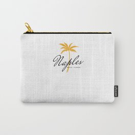 Naples Beach, Florida Minimal Vintage Style Beachwear Carry-All Pouch