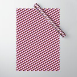 [ Thumbnail: Dim Gray, Orchid, Beige, and Dark Red Colored Lined/Striped Pattern Wrapping Paper ]
