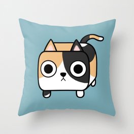 Cat Loaf - Calico Kitty Throw Pillow