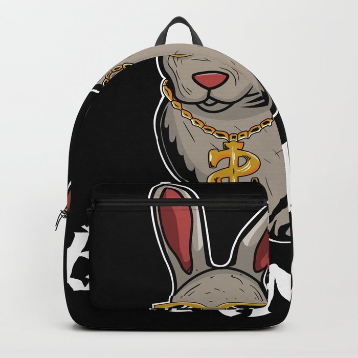 Hip Hop Easter Bunny as Gangster Rap Bunn Life Rabbit Backpack