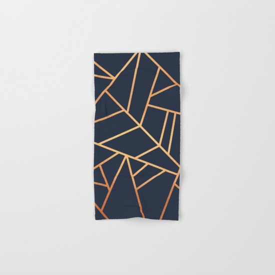 Copper and Midnight Navy Hand & Bath Towel